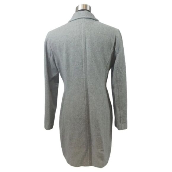 Mango MNG Wool Double Breasted Magnetic Closure Pea Coat in Gray Size M - Picture 5 of 12